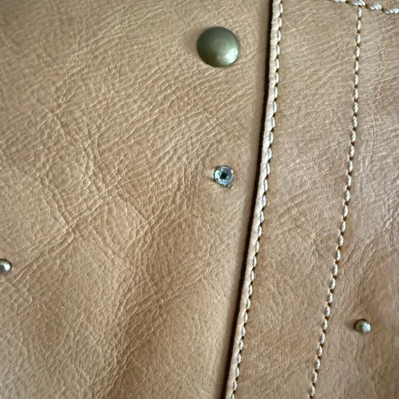 Coach Soho Hobo Vintage Tan Studded Crystal Shoulder Bag Suede Strap - Picture 9 of 9